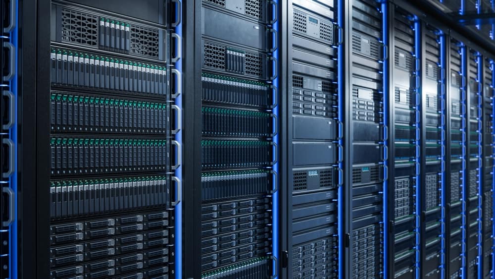 Server Racks and Cabinets full of Hard Drives